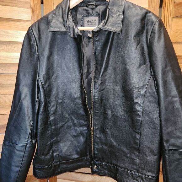 John Paul Richard Uniform Leather Black Jacket Women's Size 14 - Picture 3 of 8